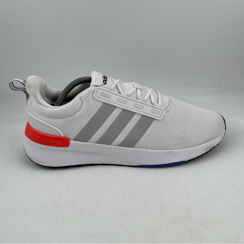 NEW! Adidas Men’s Racer TR21 White Solar Red Running Shoes - Size 10 1/2
